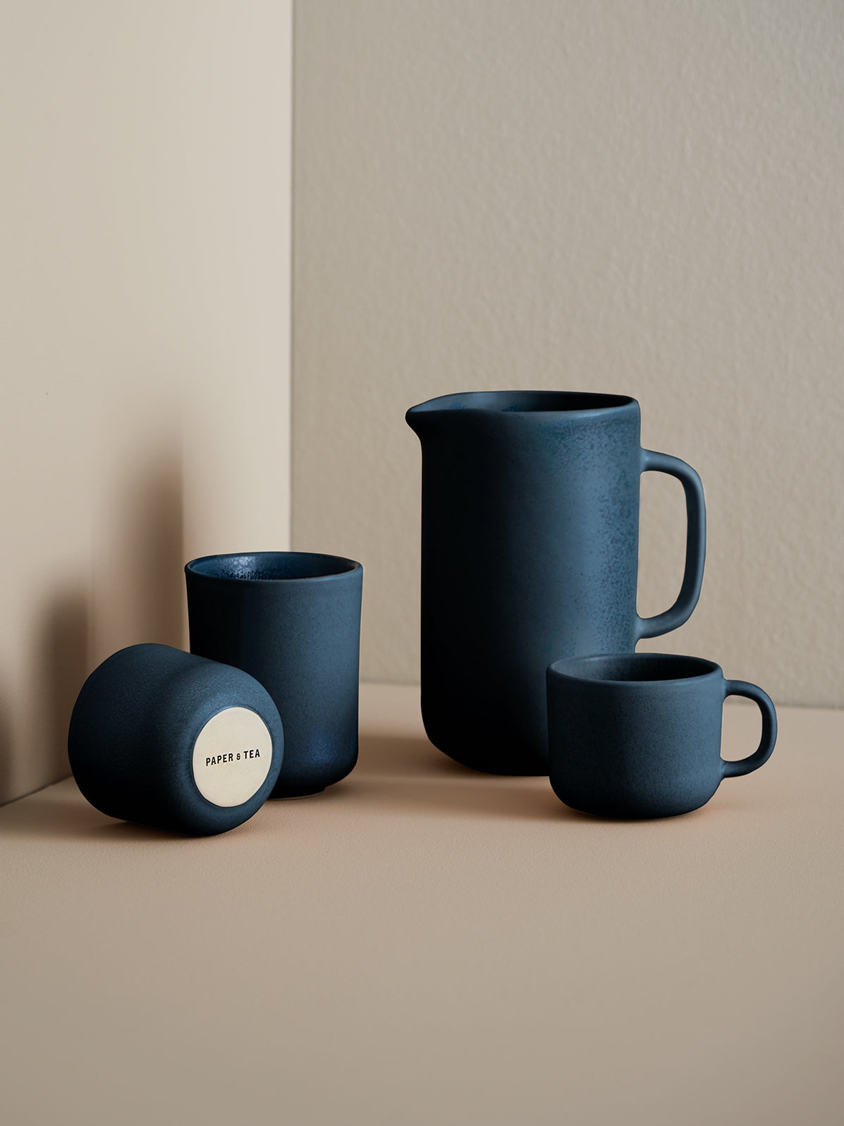 Stoneware Cup Dark Blue